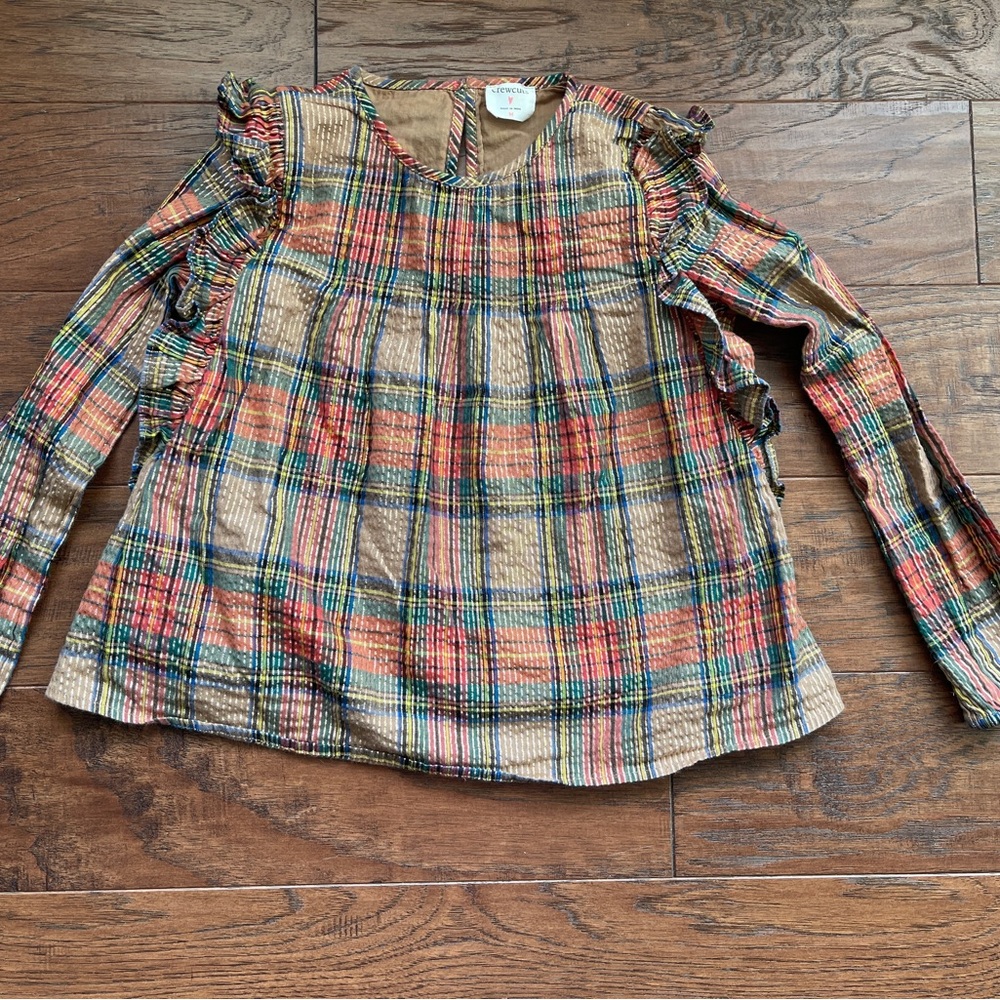 Crewcuts Plaid Shirt with Ruffle Details